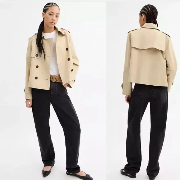 Coach Short Trench Coat Jacket Sz M NWOT - Picture 16 of 16